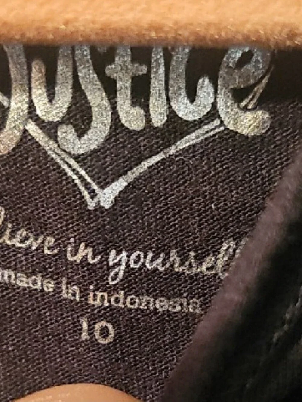 Justice black knit